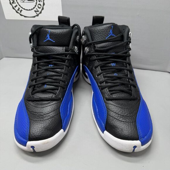 Nike Women Air Jordan 12 Retro Black/Hyper Royal AO6068-004 Size 8.5 Men Size 7 - Picture 4 of 13
